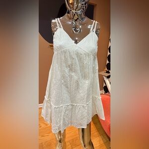 Hollister Cream Ruffle Trim Chemise